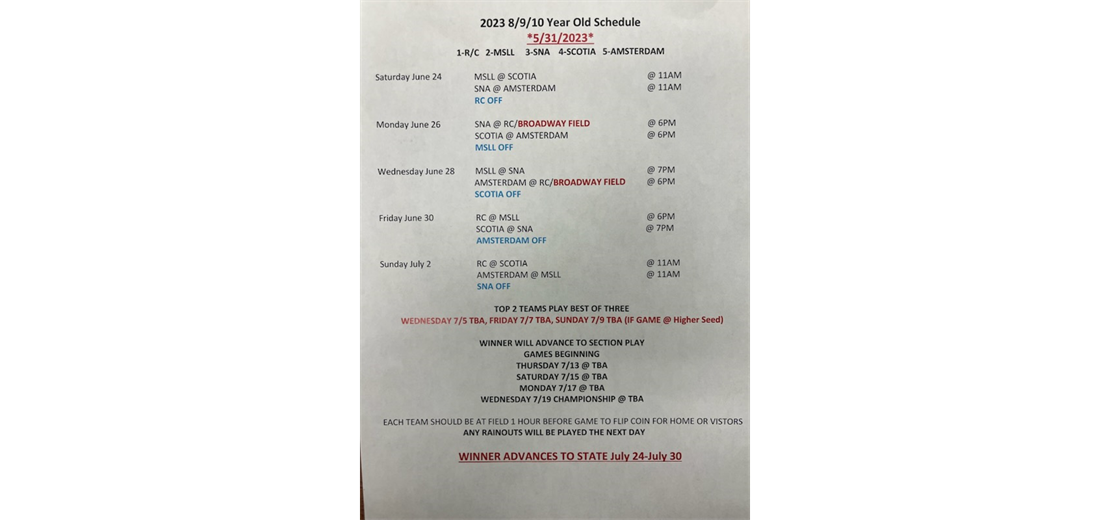 8/9/10 All Star Schedule 