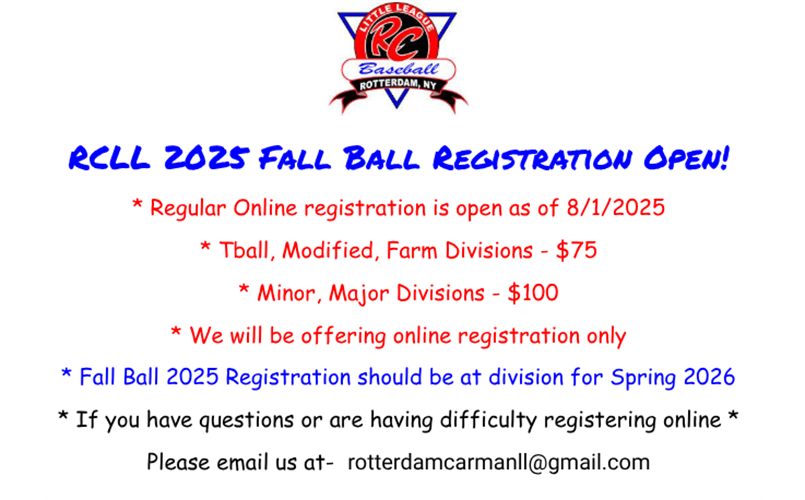 FALL 2025 Registration