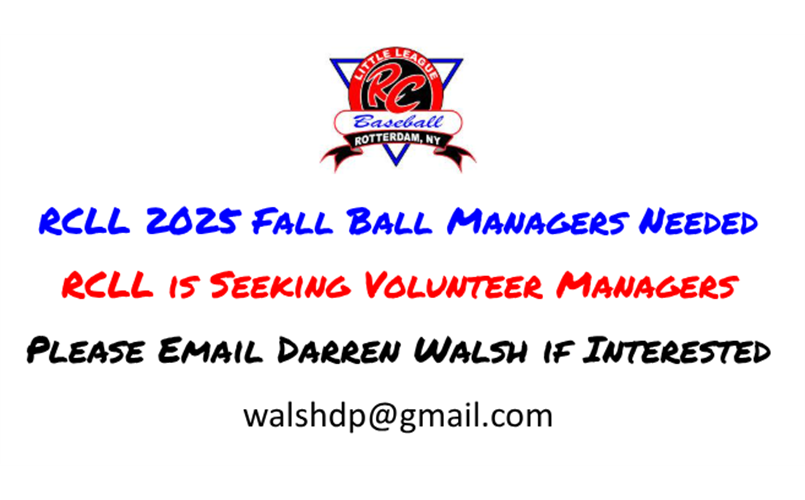 2025 Fall Ball Manager Interest